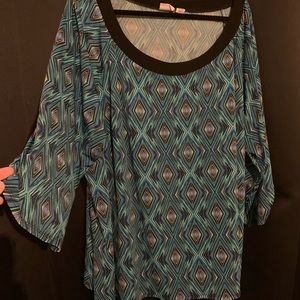 3/4 sleeve Plus Size Top
